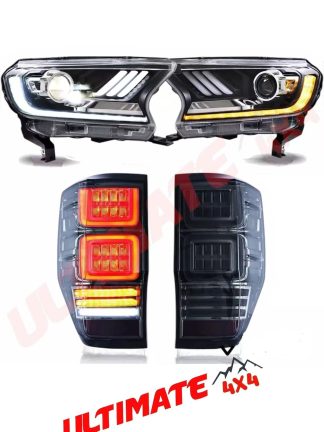 FORD RANGER PX2 PX3 MUSTANG HEADLIGHTS & TAIL LIGHTS BUNDLE DEAL ULTIMATE 4X4
