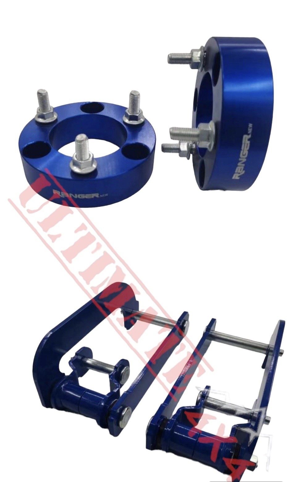 2" Lift Kit Strut Spacers Extended Shackles To Fit Ford Ranger PX1, PX2, 2012 - 2017