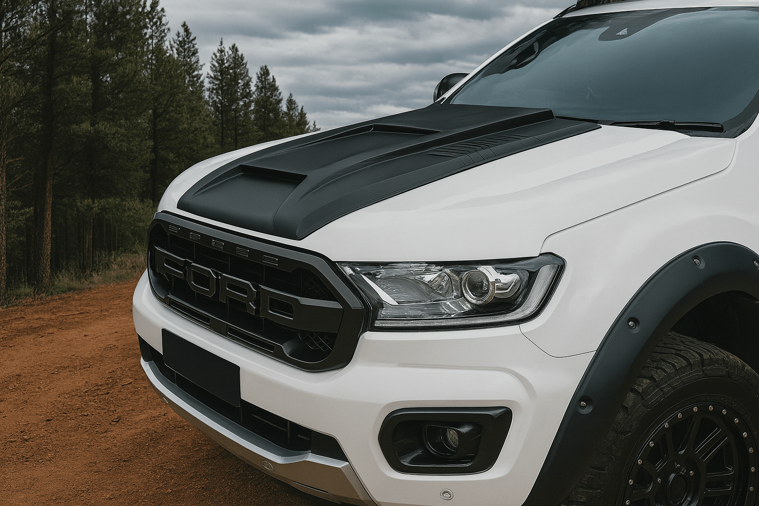 BONNET SCOOP TO FIT FORD RANGER PX2 PX3 2015 -2022 ULTIMATE 4X4